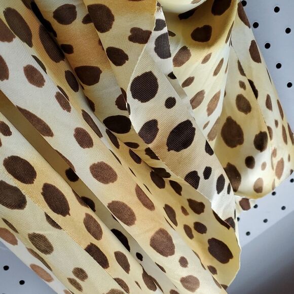 Vintage Leopard Print Polyester Maxi Dress, Sz Large, READ FOR FLAWS! - Picture 8 of 15